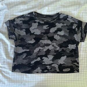 Lululemon Black Camo Crop Top